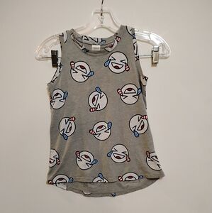 CityStreets Gray Sleeveless Top Cartoon Emojis Prints 4th July's accents M10/12